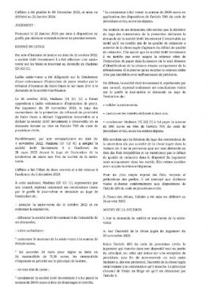 Une saisie annulée faute de preuve de cession de créance, la société 1640 INVESTMENT 5 déboutée